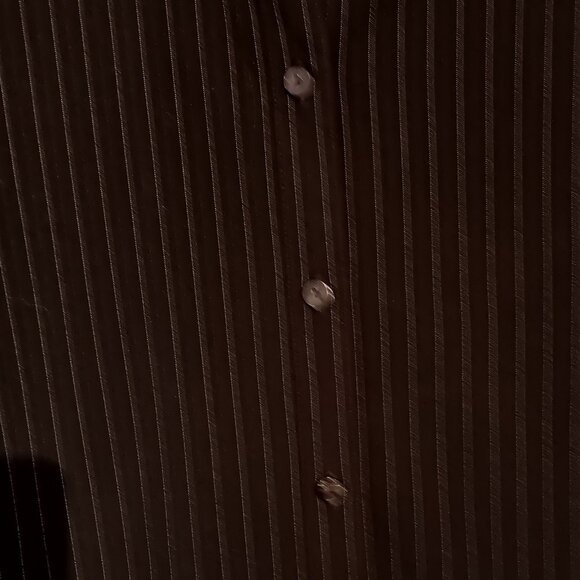 Additions by Chicos Black and Silver Pin Stripe Blouse Size 0 - Picture 5 of 8